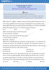 Đề kiểm tra giữa kì 1 Sinh 12 - Đề số 5 có lời giải chi tiết